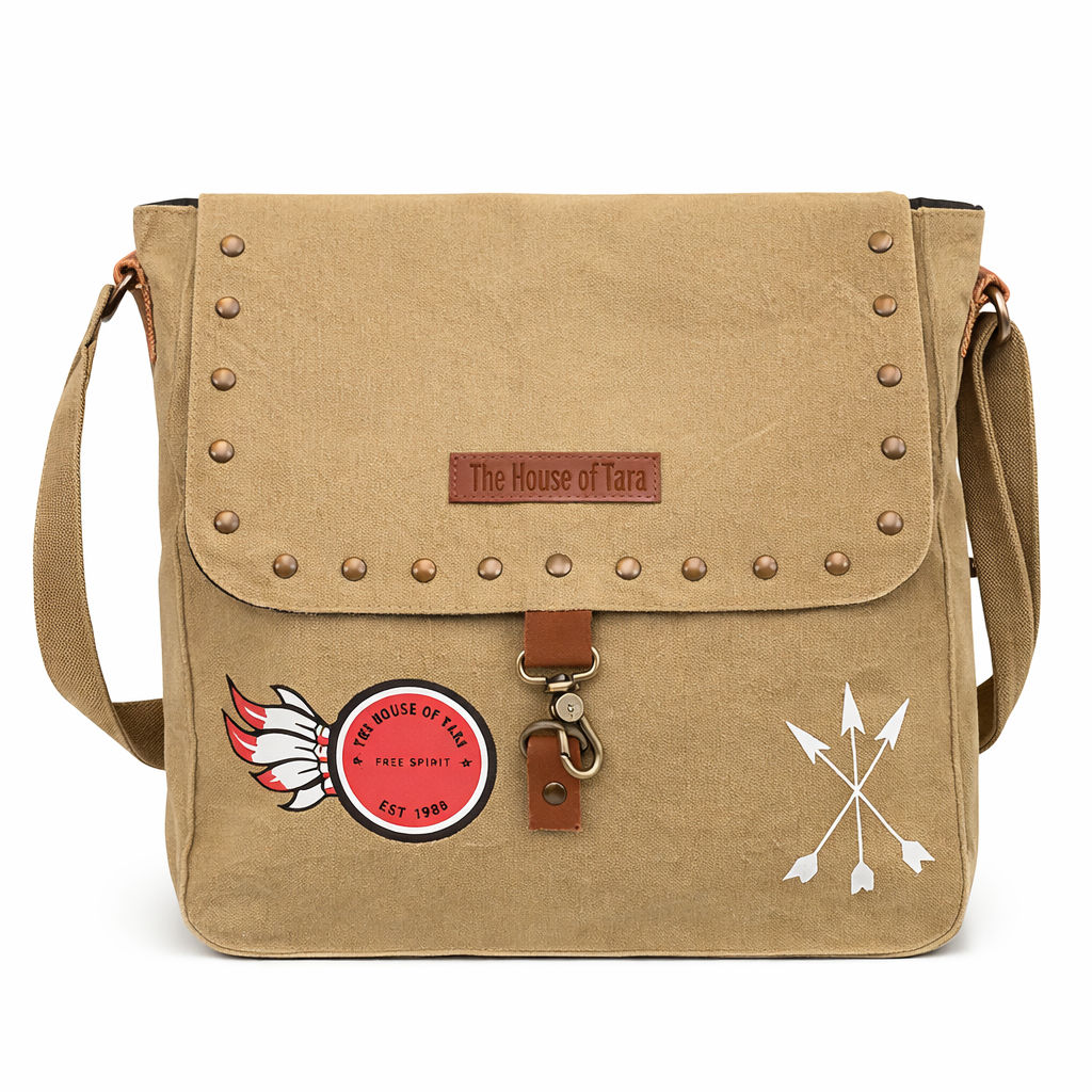 Beige Unisex Messenger Bag for Stylish Commuting 189